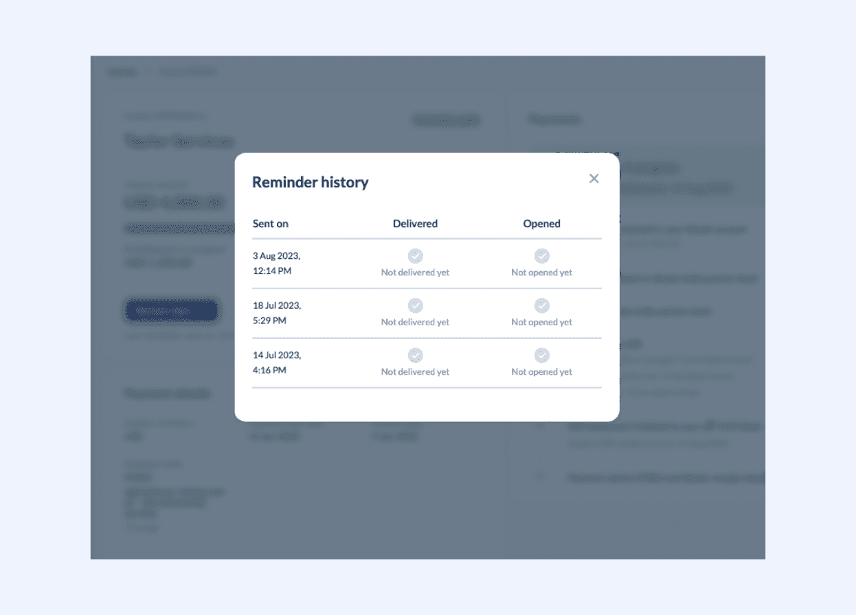 Track Payment Reminders